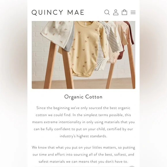 xSOLD Quincy Mae Organic Cotton Hi-Lo Star Top, Gender Neutral, Ivory, High-Low - Picture 5 of 8